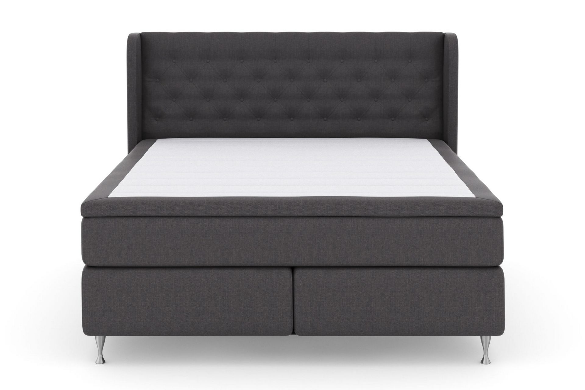 Select No 5 Komplett Sengepakke 180x200 Fast/Medium Lateks - Mørkegrå/Sølvben - Møbler - Senger - Komplett sengepakke