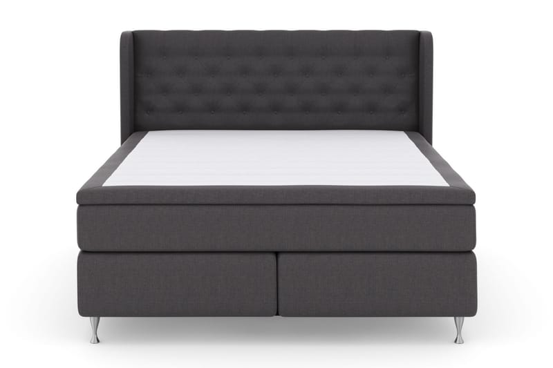 Select No 5 Komplett Sengepakke 180x200 Fast/Medium Lateks - Mørkegrå/Sølvben - Møbler - Senger - Kontinentalsenger