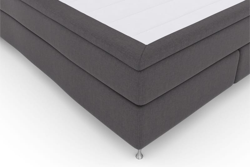 Select No 5 Komplett Sengepakke 180x200 Fast/Medium Lateks - Mørkegrå/Sølvben - Møbler - Senger - Kontinentalsenger