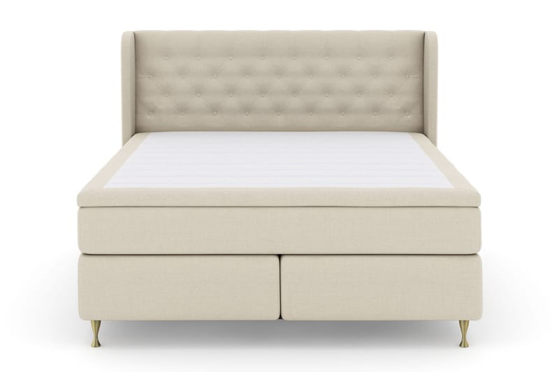 Select No 5 Komplett Sengepakke 180x200 Fast/Medium Watergel, Beige/Gullben
