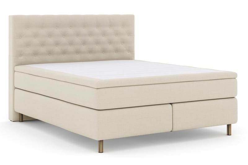 Select No 5 Komplett Sengepakke 180x200 Medium Lateks - Beige/Kobberben - Møbler - Senger - Kontinentalsenger