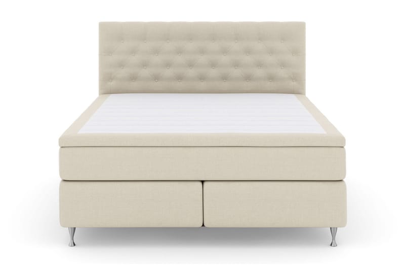 Select No 5 Komplett Sengepakke 180x200 Medium Lateks, Beige/Sølvben