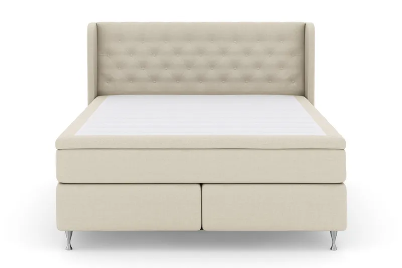 Select No 5 Komplett Sengepakke 180x200 Medium Lateks - Beige/Sølvben - Møbler - Senger - Kontinentalsenger