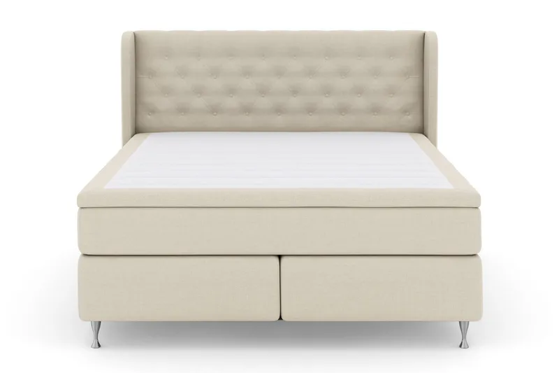 Select No 5 Komplett Sengepakke 180x200 Medium Watergel, Beige/Sølvben