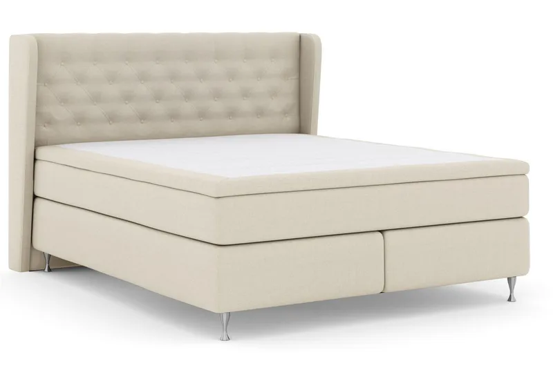 Select No 5 Komplett Sengepakke 180x200 Medium Watergel - Beige/Sølvben - Møbler - Senger - Kontinentalsenger