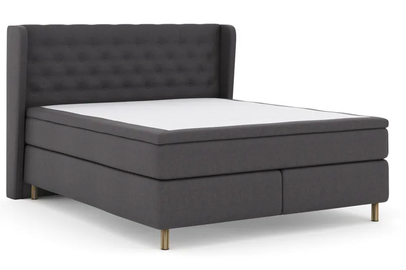 Select No 5 Komplett Sengepakke 180x200 Medium Watergel - Mørkegrå/Kobberben - Møbler - Senger - Kontinentalsenger