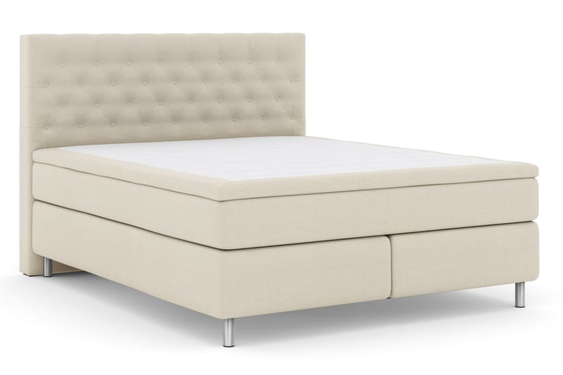 Select No 5 Komplett Sengepakke 210x210 Fast Lateks - Beige/Metallben - Komplett sengepakke - Kontinentalsenger - Dobbeltsenger - Familieseng