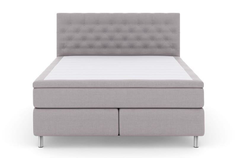 Select No 5 Komplett Sengepakke 210x210 Fast Lateks - Lysegrå/Metallben - Møbler - Senger - Kontinentalsenger