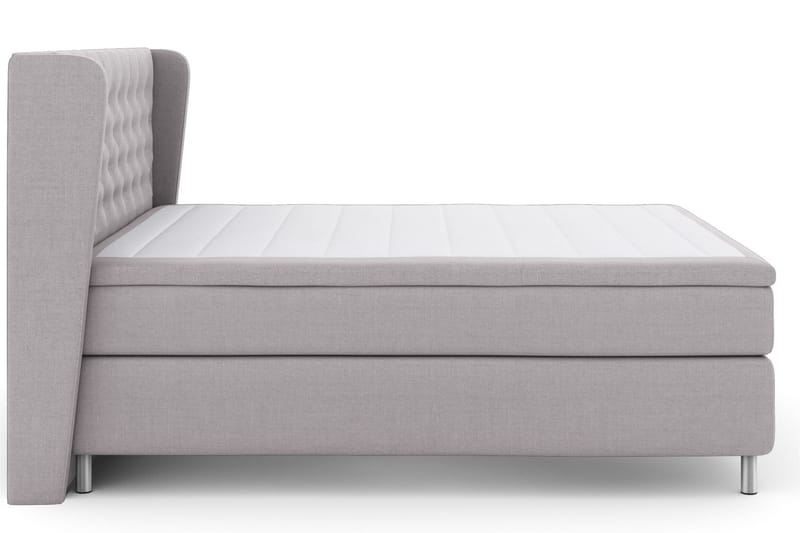 Select No 5 Komplett Sengepakke 210x210 Fast Watergel - Lysegrå/Metallben - Møbler - Senger - Komplett sengepakke