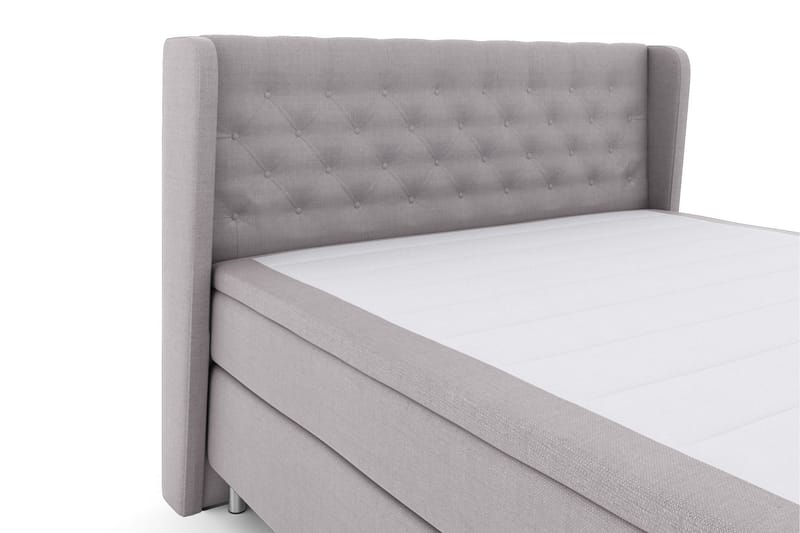 Select No 5 Komplett Sengepakke 210x210 Fast Watergel - Lysegrå/Metallben - Møbler - Senger - Komplett sengepakke
