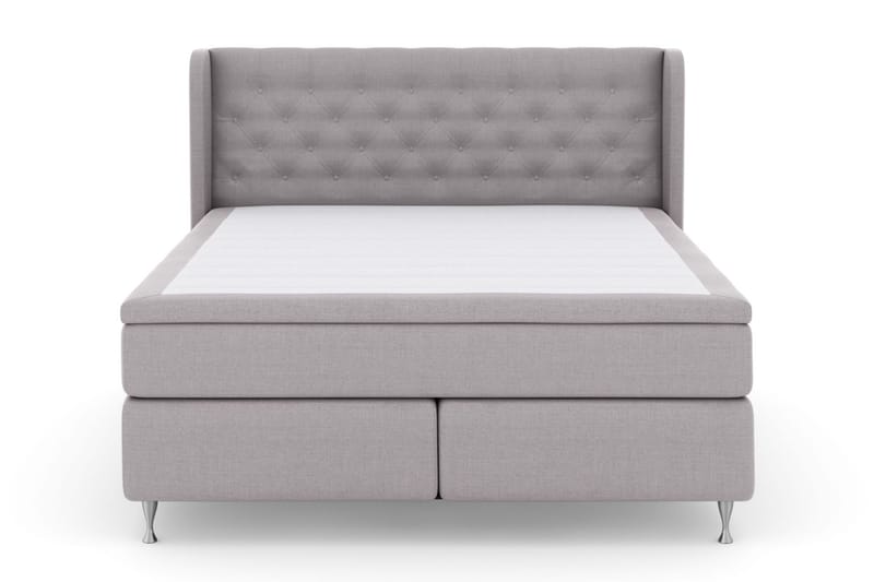 Select No 5 Komplett Sengepakke 210x210 Fast Watergel - Lysegrå/Sølvben - Møbler - Senger - Komplett sengepakke