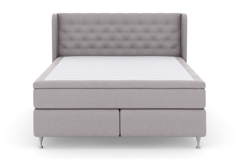 Select No 5 Komplett Sengepakke 210x210 Fast Watergel - Lysegrå/Sølvben - Møbler - Senger - Kontinentalsenger