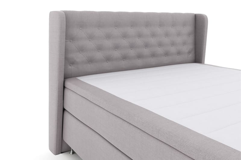 Select No 5 Komplett Sengepakke 210x210 Fast Watergel - Lysegrå/Sølvben - Møbler - Senger - Komplett sengepakke