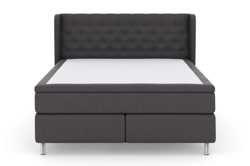 Select No 5 Komplett Sengepakke 210x210 Fast Watergel - Mørkegrå/Metallben - Møbler - Senger - Komplett sengepakke