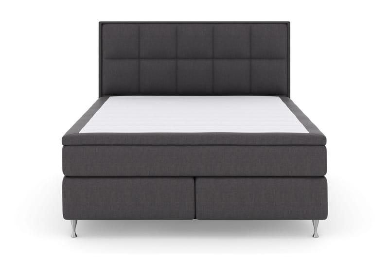 Select No 5 Komplett Sengepakke 210x210 Fast Watergel - Mørkegrå/Sølvben - Møbler - Senger - Komplett sengepakke