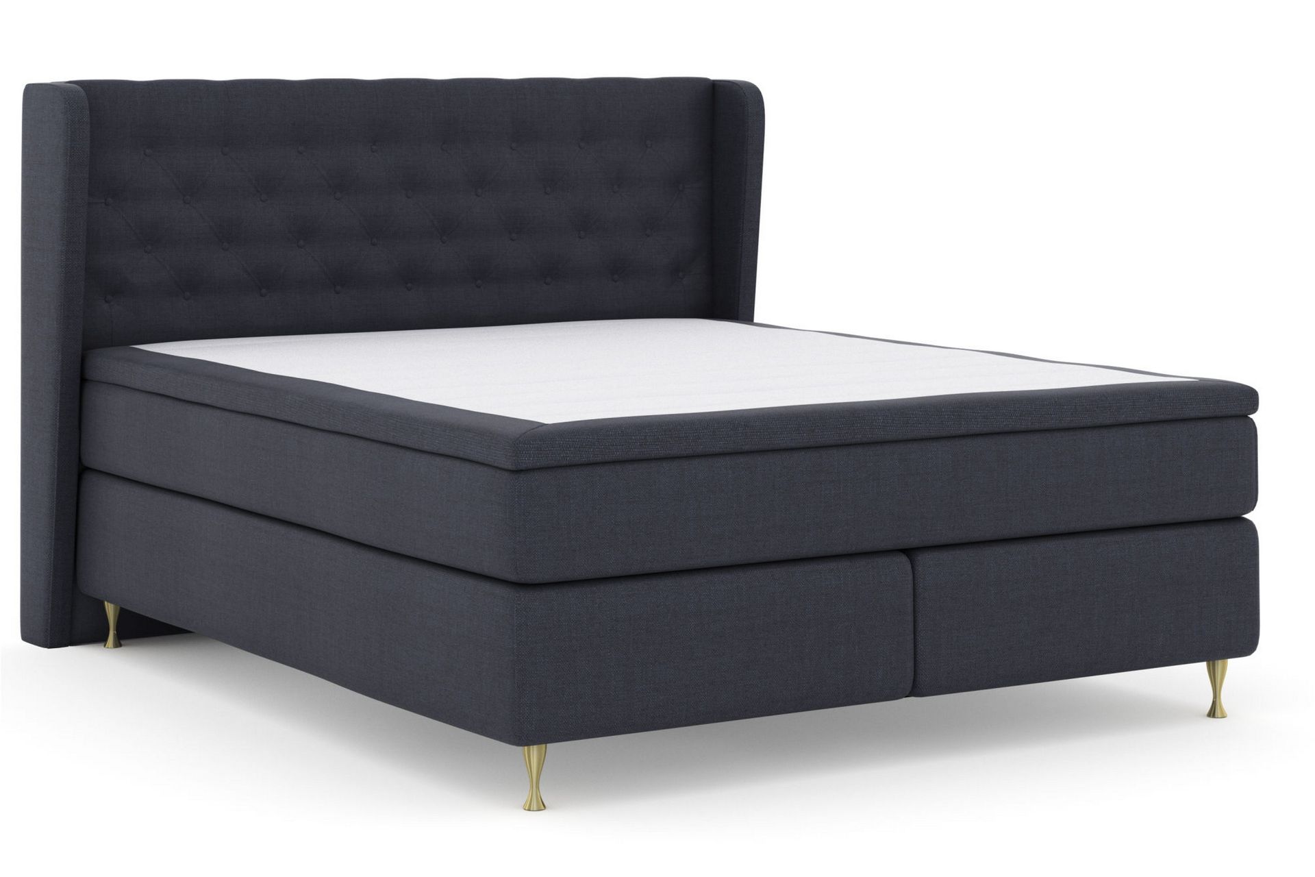 Select No 5 Komplett Sengepakke 210x210 Fast/Medium Lateks - Blå/Gullben - Møbler - Senger - Komplett sengepakke