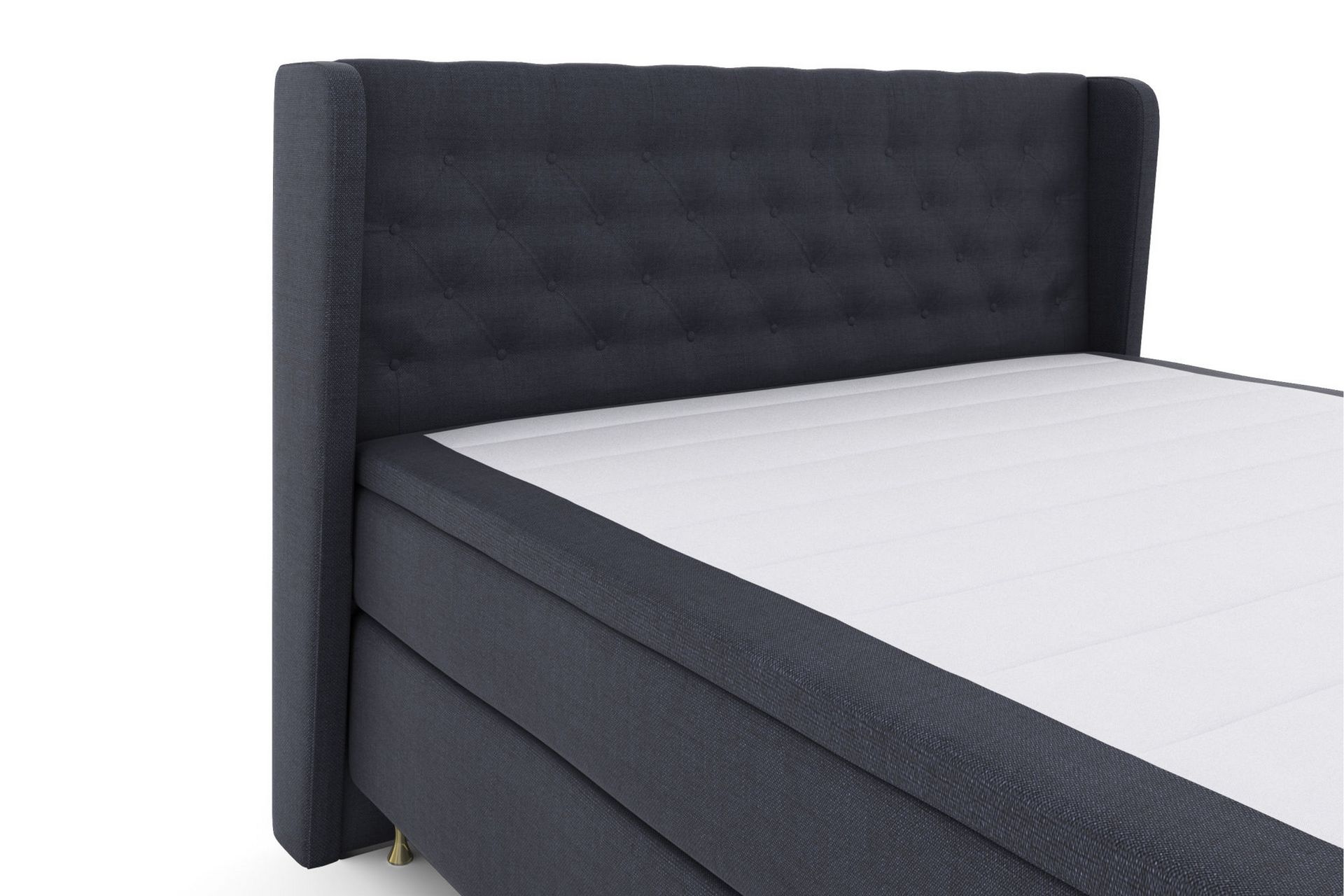 Select No 5 Komplett Sengepakke 210x210 Fast/Medium Lateks - Blå/Gullben - Møbler - Senger - Komplett sengepakke