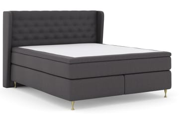 Select No 5 Komplett Sengepakke 210x210 Fast/Medium Lateks - Mørkegrå/Gullben - Møbler - Senger - Komplett sengepakke