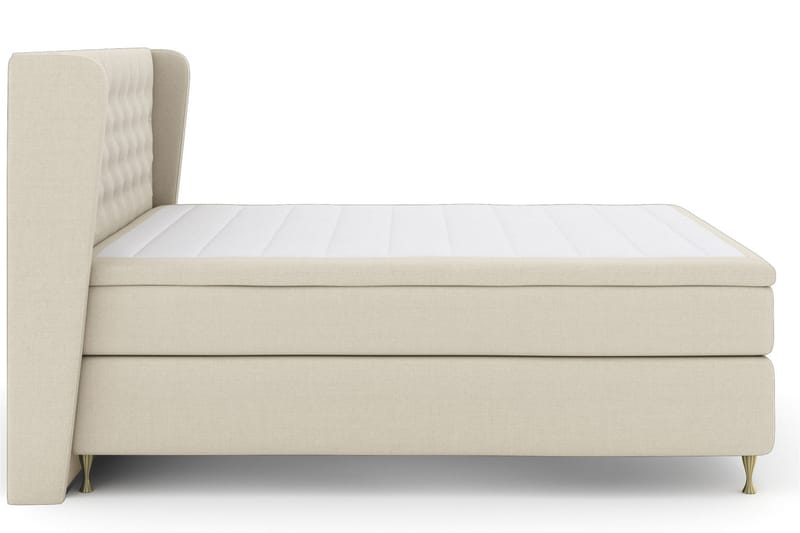 Select No 5 Komplett Sengepakke 210x210 Fast/Medium Watergel - Beige/Gullben - Møbler - Senger - Komplett sengepakke