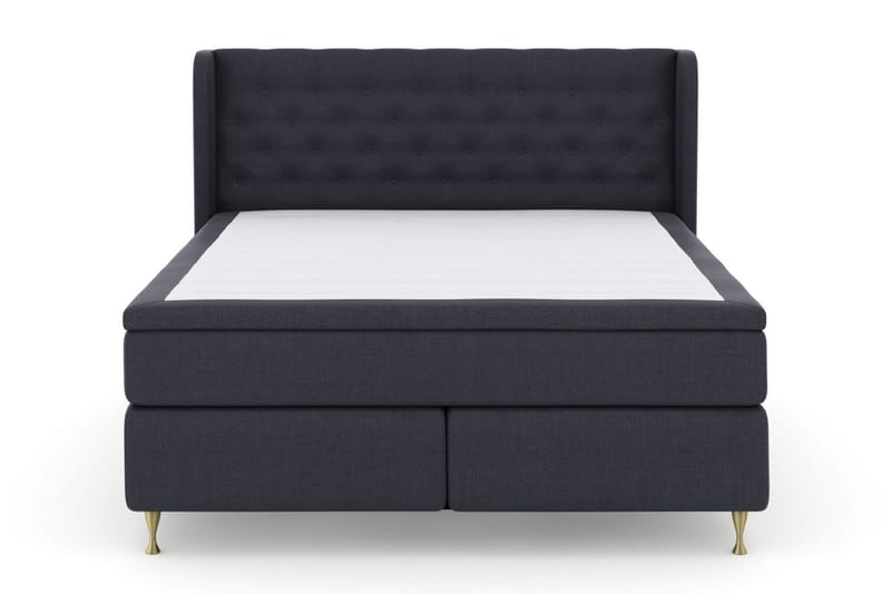 Select No 5 Komplett Sengepakke 210x210 Fast/Medium Watergel - Blå/Gullben - Møbler - Senger - Komplett sengepakke