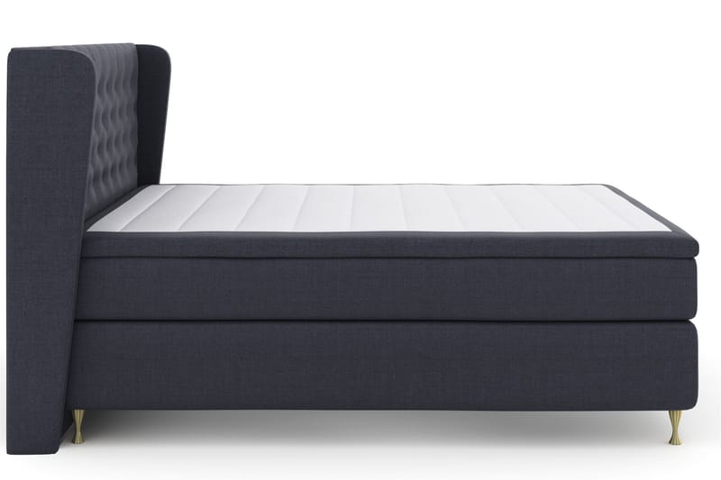 Select No 5 Komplett Sengepakke 210x210 Fast/Medium Watergel - Blå/Gullben - Møbler - Senger - Komplett sengepakke