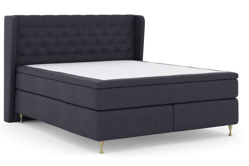 Select No 5 Komplett Sengepakke 210x210 Fast/Medium Watergel - Blå/Gullben - Møbler - Senger - Komplett sengepakke