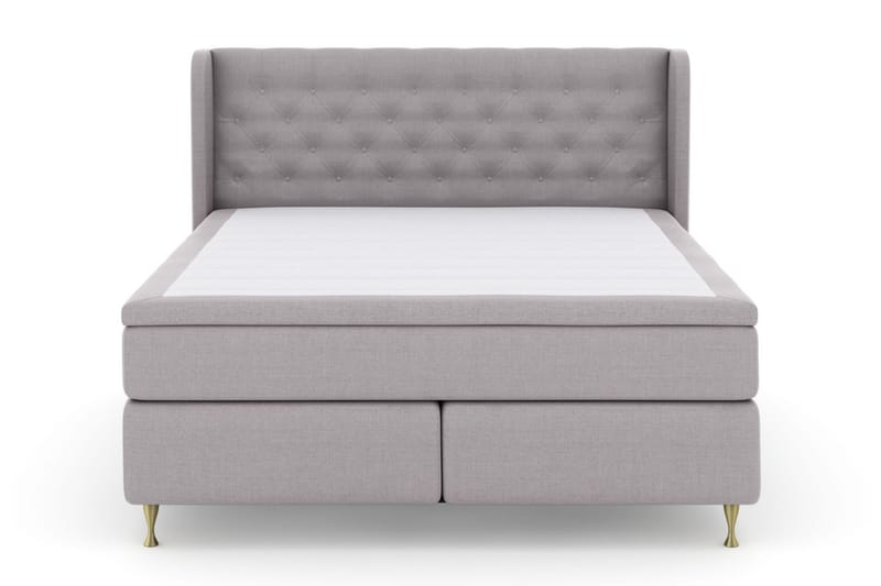 Select No 5 Komplett Sengepakke 210x210 Fast/Medium Watergel - Lysegrå/Gullben - Møbler - Senger - Komplett sengepakke