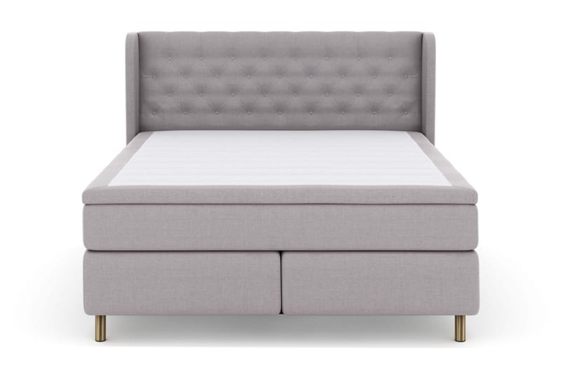 Select No 5 Komplett Sengepakke 210x210 Fast/Medium Watergel - Lysegrå/Kobberben - Møbler - Senger - Kontinentalsenger