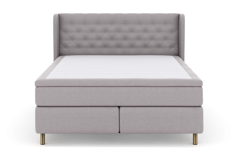 Select No 5 Komplett Sengepakke 210x210 Fast/Medium Watergel - Lysegrå/Kobberben - Møbler - Senger - Komplett sengepakke