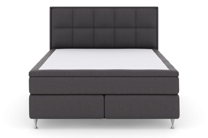 Select No 5 Komplett Sengepakke 210x210 Medium Lateks - Mørkegrå/Sølvben - Møbler - Senger - Kontinentalsenger