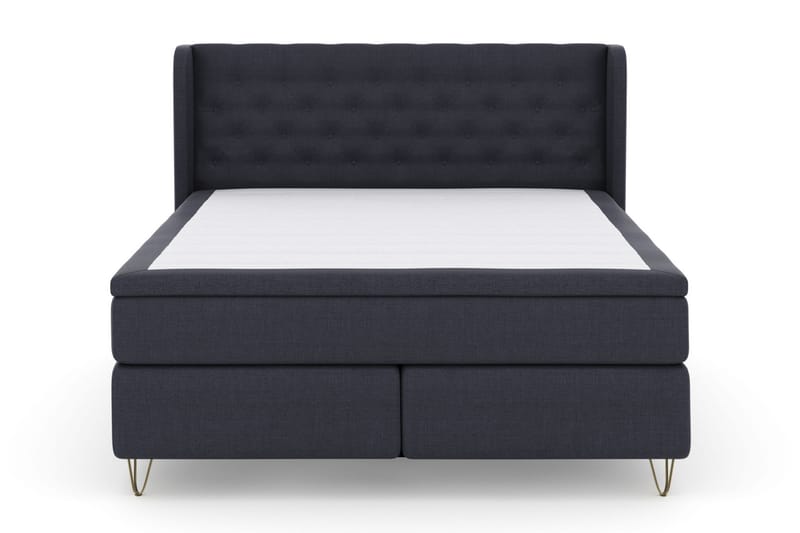 Select No 5 Komplett Sengepakke 210x210 Medium Watergel - Blå/V-formede Metallben - Møbler - Senger - Kontinentalsenger