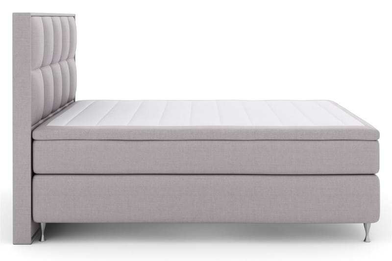 Select No 5 Komplett Sengepakke 210x210 Medium Watergel - Lysegrå/Sølvben - Møbler - Senger - Komplett sengepakke