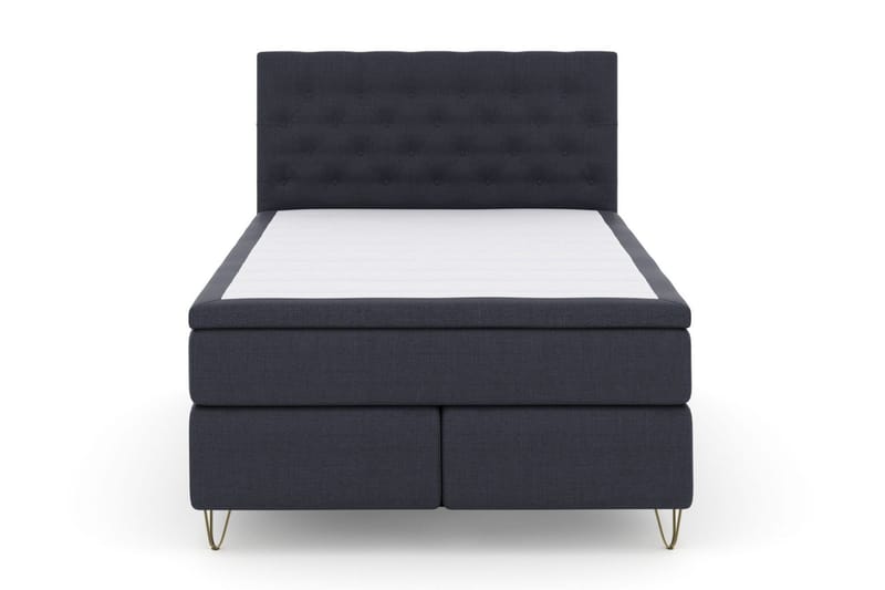 Select No 5 Kontinentalseng 140x200 Fast/Medium Lateks, Blå/V-formede Metallben