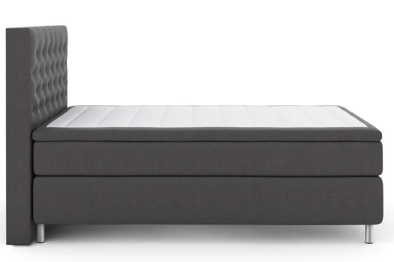 Select No 5 Kontinentalseng 140x200 Fast/Medium Watergel, Mørkegrå/Metallben