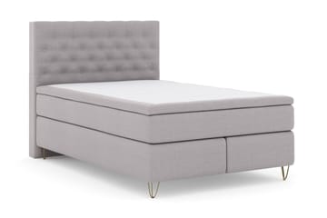 Select No 5 Kontinentalseng 140x200 Medium Lateks - Lysegr�å/V-formede Metallben - Møbler - Senger - Kontinentalsenger