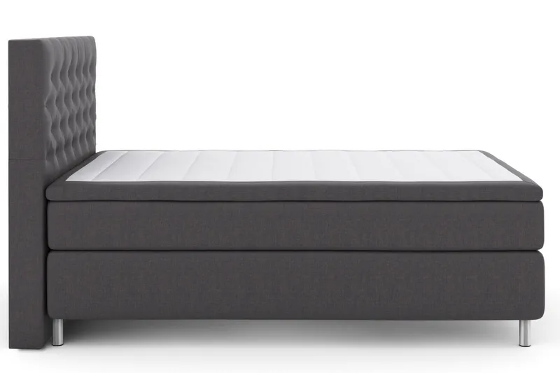 Select No 5 Kontinentalseng 140x200 Medium Lateks - Mørkegrå/Metallben - Møbler - Senger - Kontinentalsenger