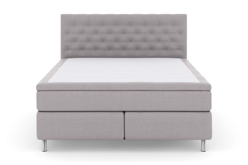 Select No 5 Kontinentalseng 160x200 Fast Lateks - Lysegrå/Metallben - Møbler - Senger - Kontinentalsenger