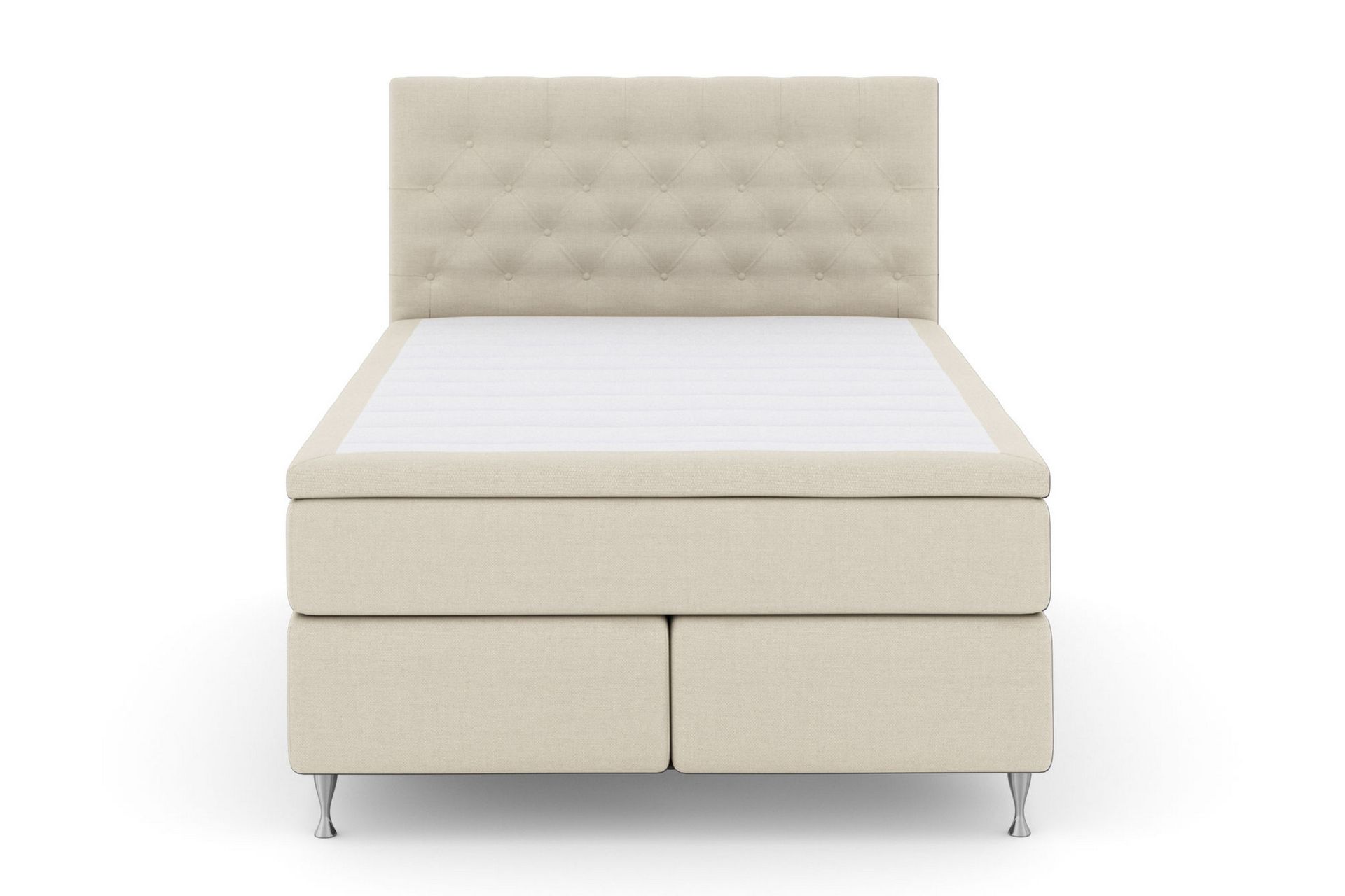 Select No 5 Kontinentalseng 160x200 Fast Watergel - Beige/Sølvben - Møbler - Senger - Kontinentalsenger