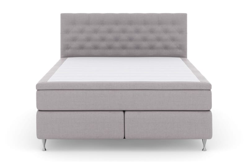 Select No 5 Kontinentalseng 180x200 Fast/Medium Lateks - Lysegrå/Sølvben - Møbler - Senger - Kontinentalsenger