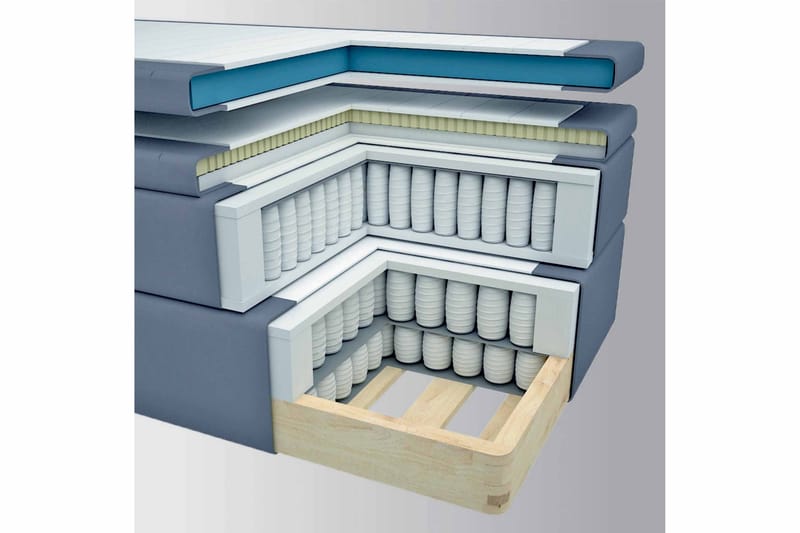 Select No 5 Kontinentalseng 210x210 Medium Watergel - Beige/Gullben - Møbler - Senger - Kontinentalsenger