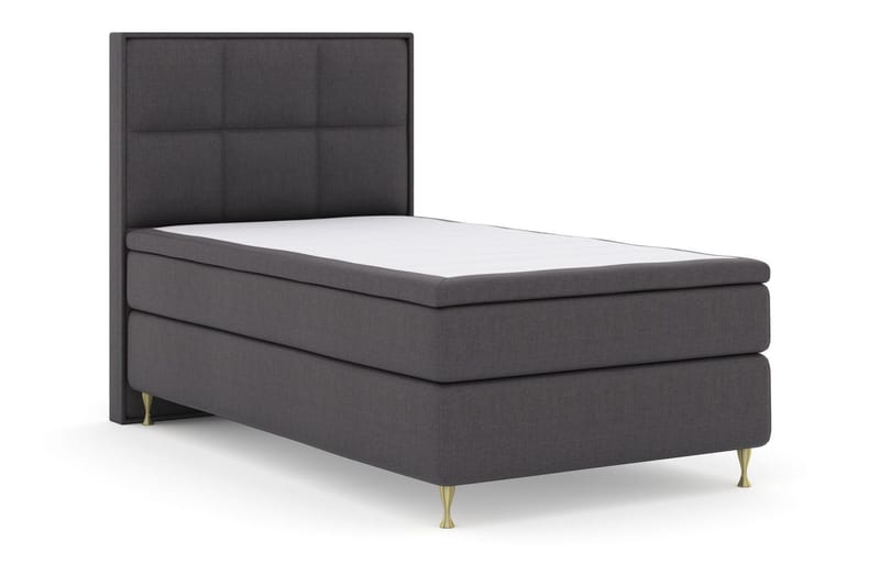 Select No 6 Komplett Sengepakke 120x200 Fast Lateks/Memory - Mørkegrå/Gullben - Møbler - Senger - Kontinentalsenger