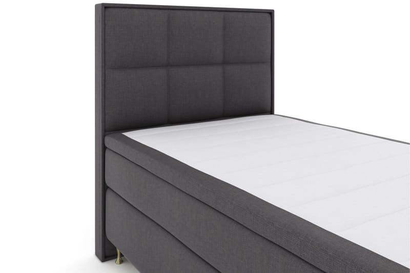 Select No 6 Komplett Sengepakke 120x200 Fast Lateks/Memory - Mørkegrå/Gullben - Møbler - Senger - Kontinentalsenger