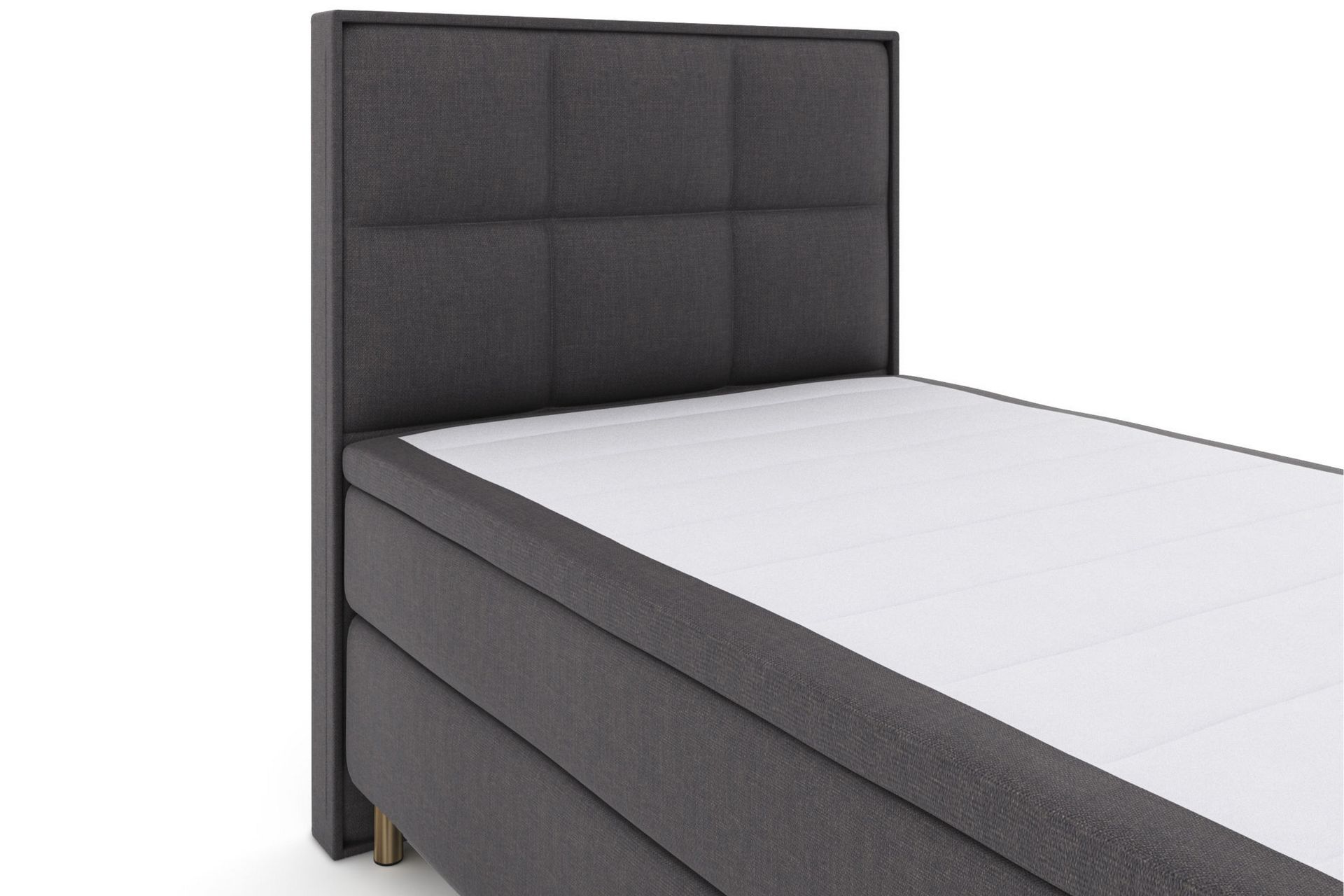 Select No 6 Komplett Sengepakke 120x200 Fast Lateks/Memory - Mørkegrå/Kobberben - Møbler - Senger - Komplett sengepakke