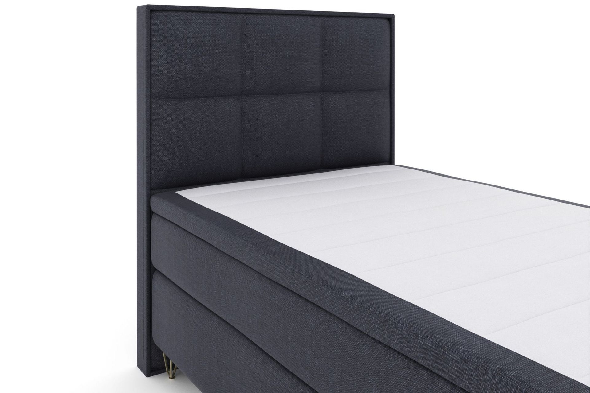 Select No 6 Komplett Sengepakke 120x200 Fast Memory/Pocket - Blå/V-formede Metallben - Møbler - Senger - Komplett sengepakke