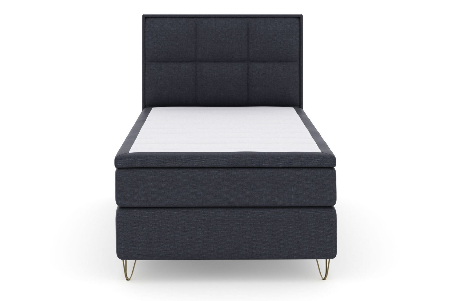 Select No 6 Komplett Sengepakke 120x200 Fast Memory/Pocket - Blå/V-formede Metallben - Møbler - Senger - Komplett sengepakke