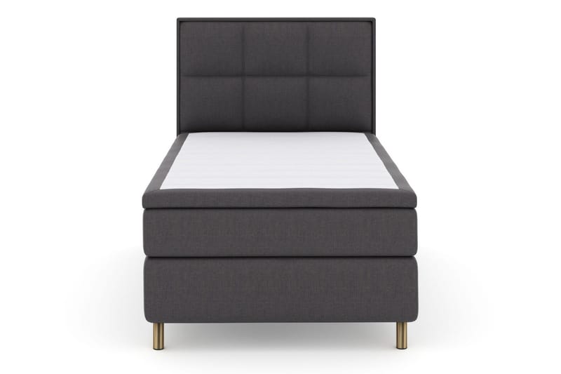 Select No 6 Komplett Sengepakke 120x200 Fast Memory/Pocket, Mørkegrå/Kobberben