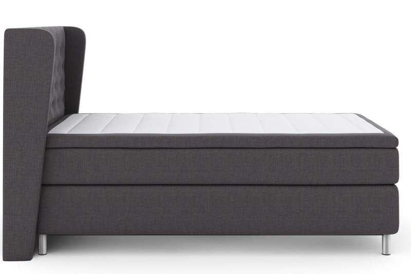 Select No 6 Komplett Sengepakke 120x200 Fast Memory/Pocket - Mørkegrå/Metallben - Møbler - Senger - Komplett sengepakke