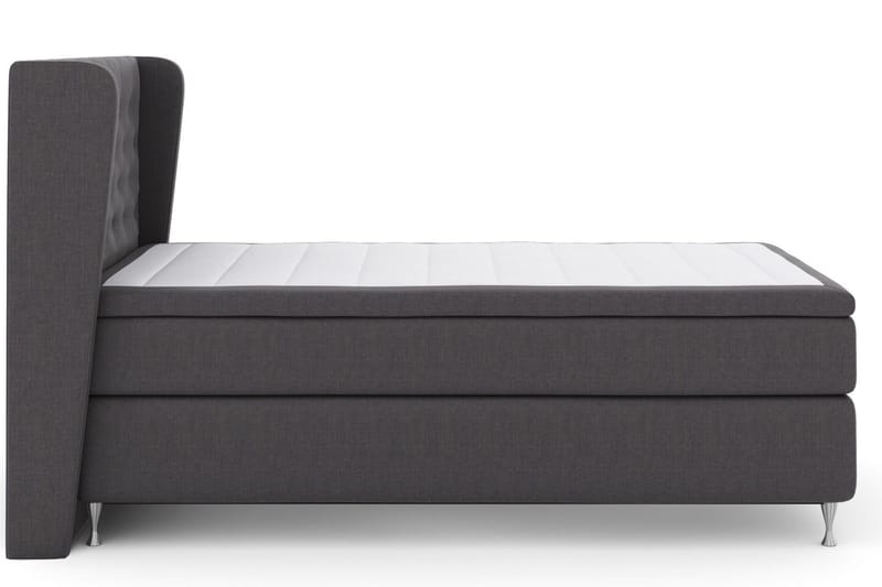 Select No 6 Komplett Sengepakke 120x200 Fast Memory/Pocket - Mørkegrå/Sølvben - Møbler - Senger - Kontinentalsenger