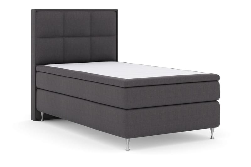 Select No 6 Komplett Sengepakke 120x200 Fast Memory/Pocket - Mørkegrå/Sølvben - Møbler - Senger - Kontinentalsenger