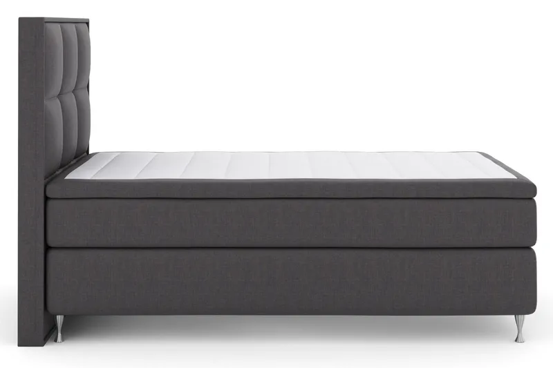 Select No 6 Komplett Sengepakke 120x200 Fast Memory/Pocket - Mørkegrå/Sølvben - Møbler - Senger - Kontinentalsenger